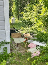 Filth behind cottage we were staying in