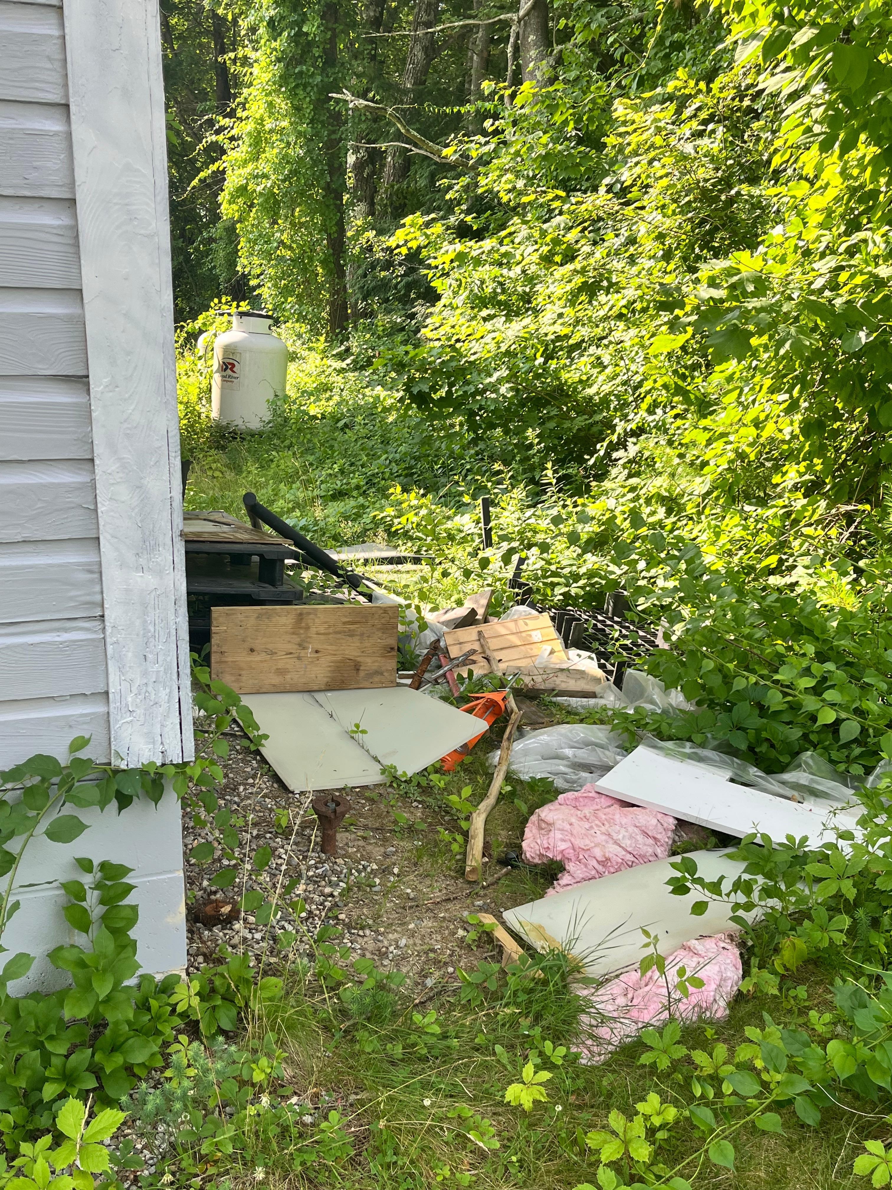 Filth behind cottage we were staying in