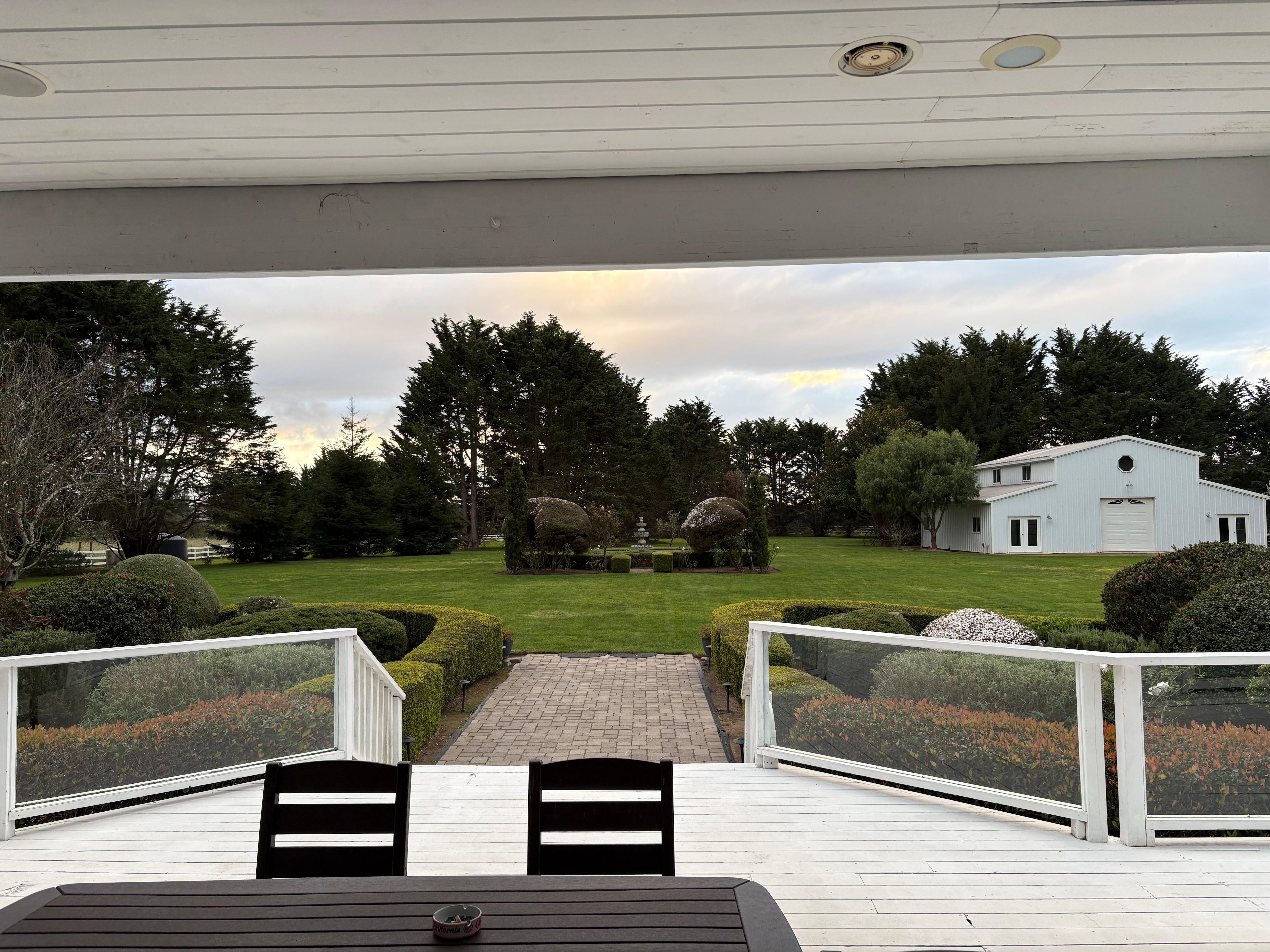 The beautiful view in the morning. 