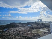 View from the pool towatd the sea