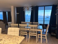 The dinning area in the Condo