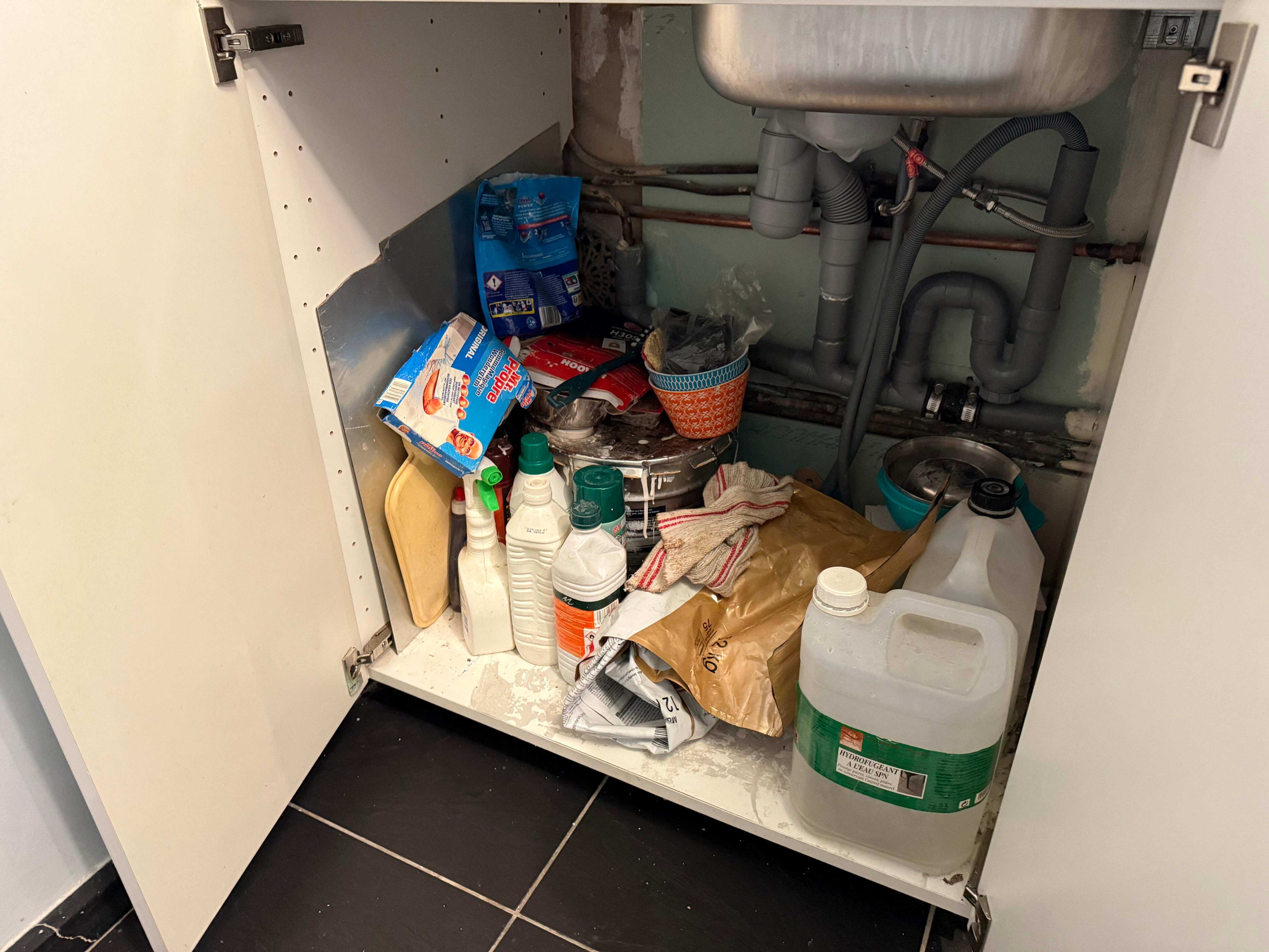 under the sink