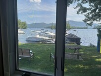 View from our living room in the cabin.
