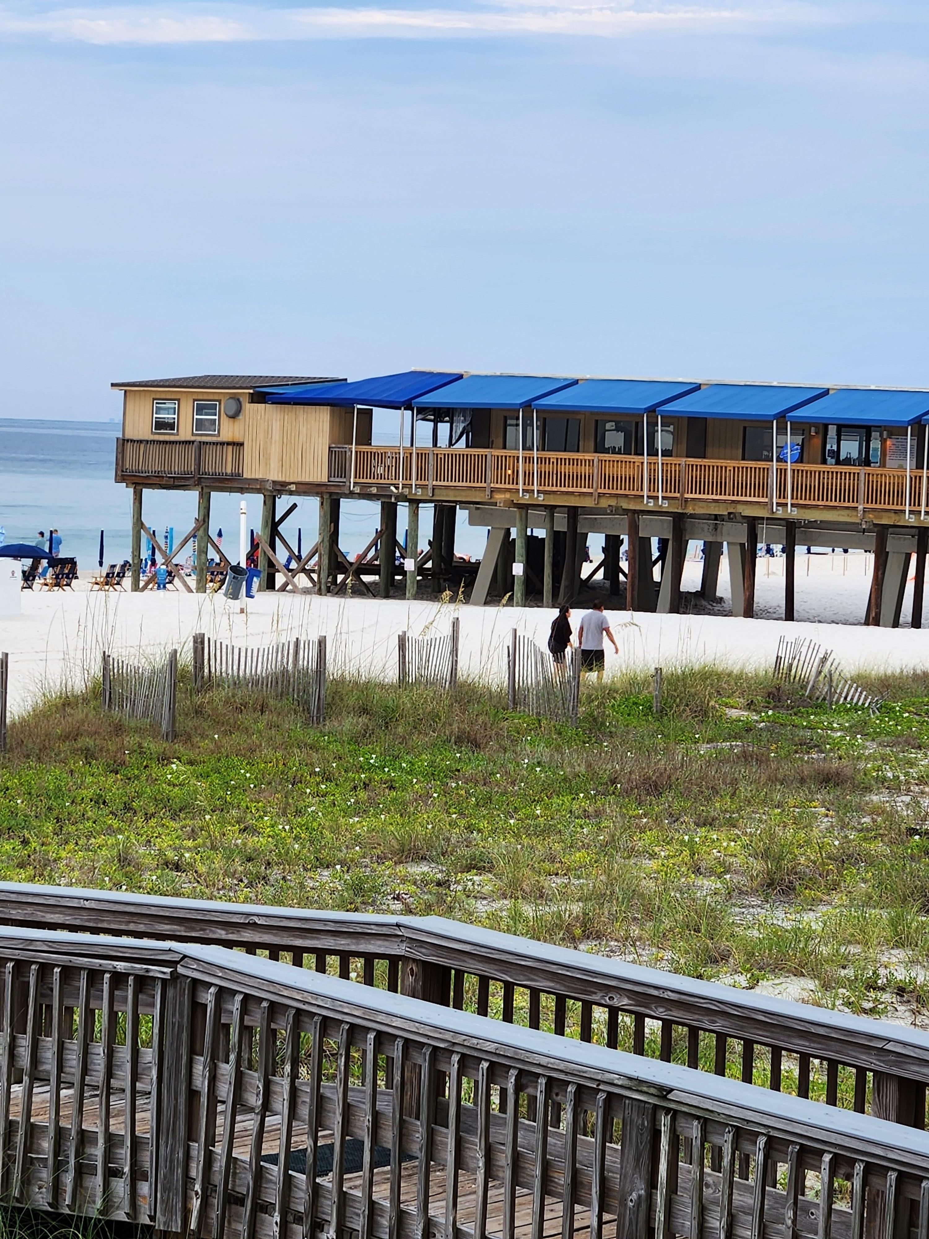 Restaurant on the beach next door