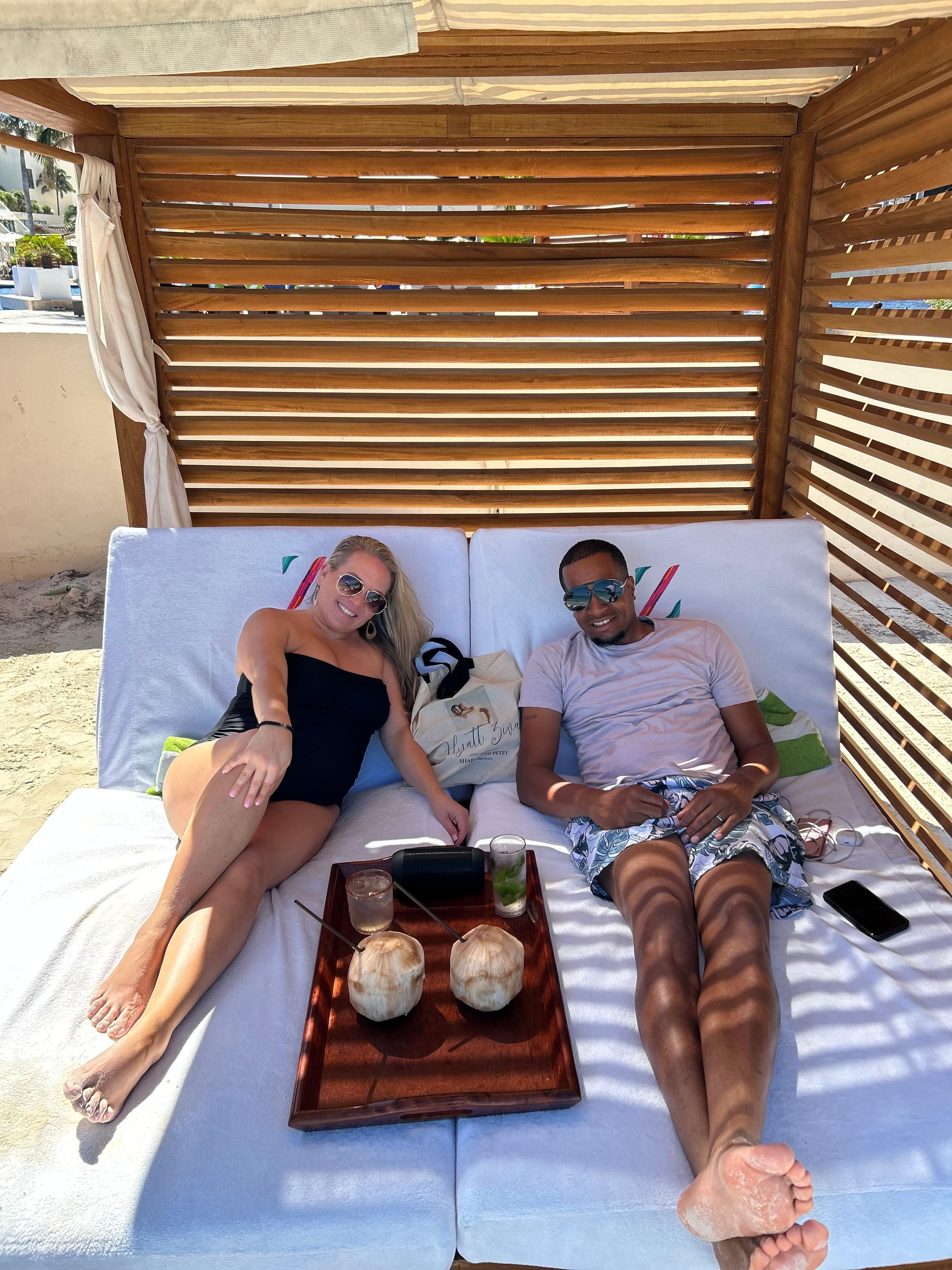 You have to rent a Cabana!!! Alexis was great he never let our glasses get empty!!!