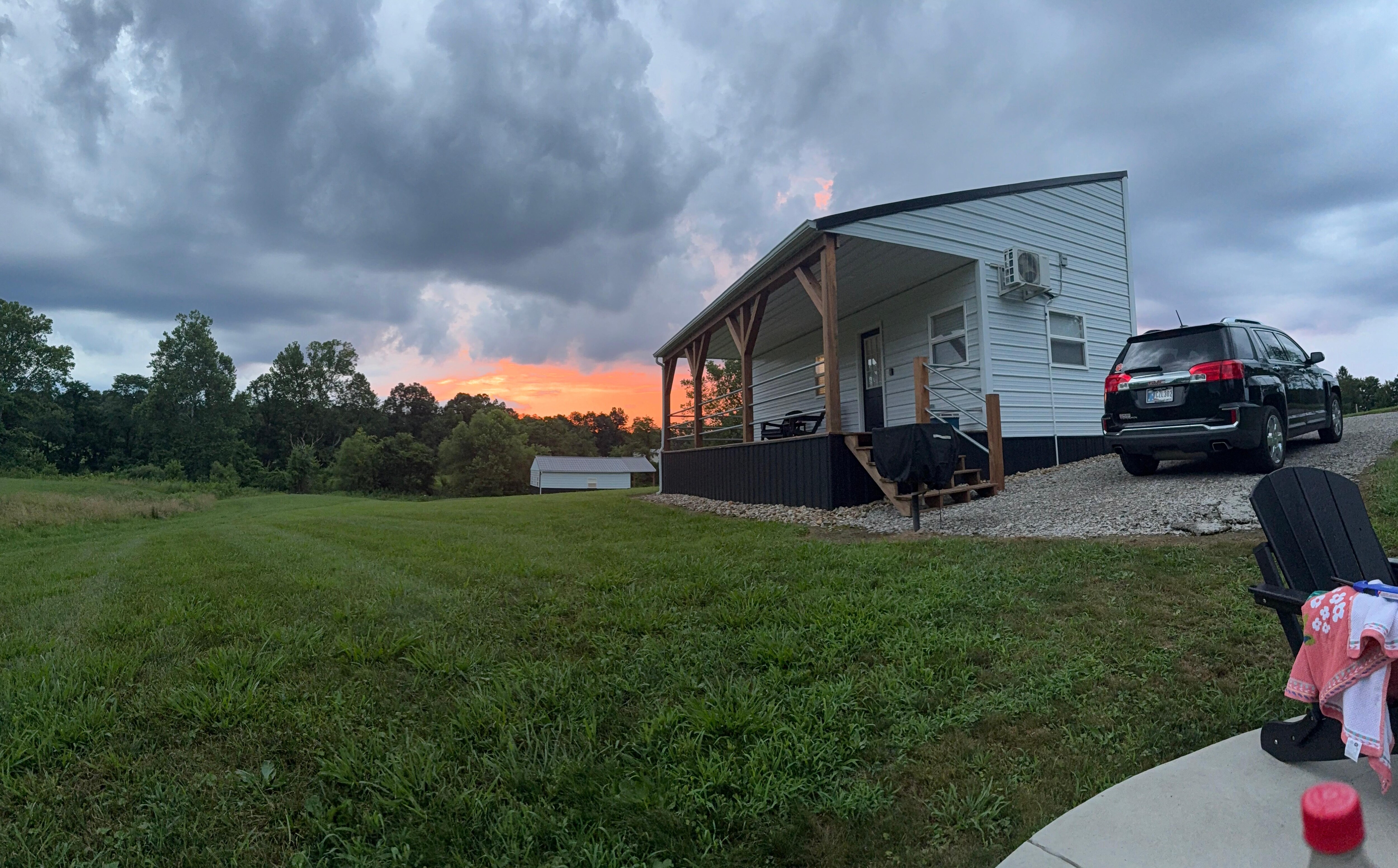 Evening view from the fire pit. 