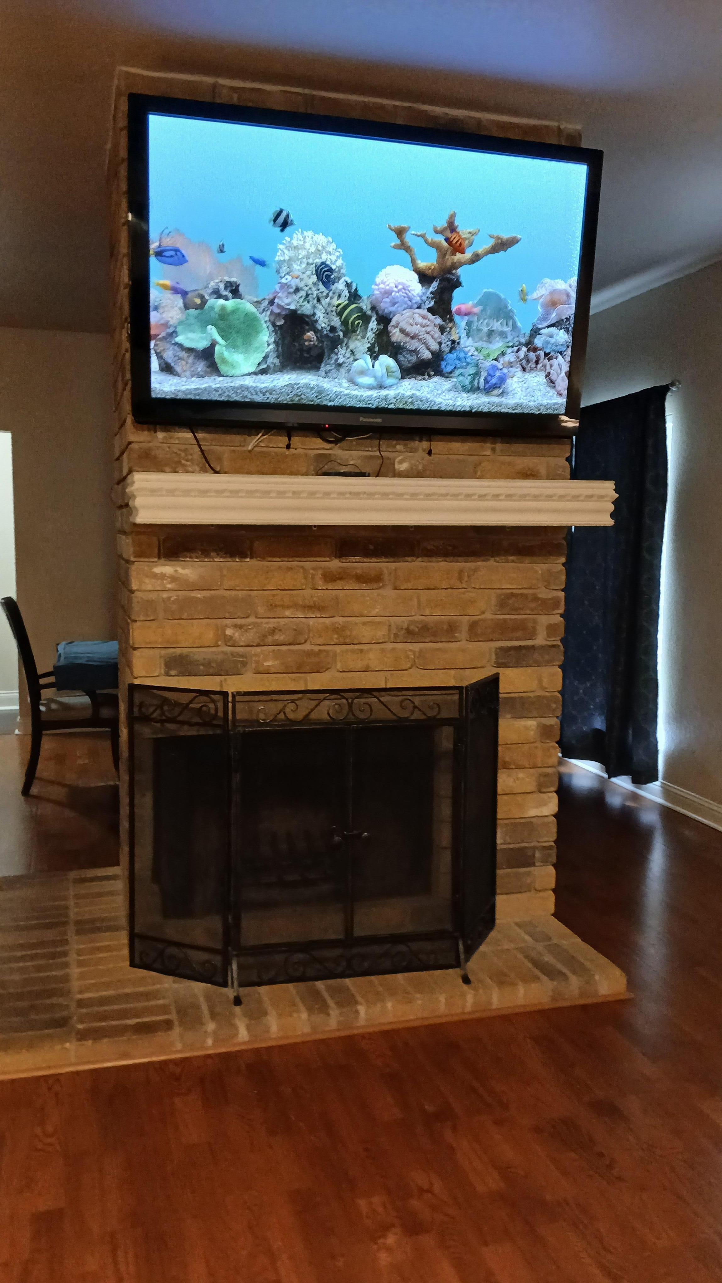 Fabulous Fireplace and Smart tv