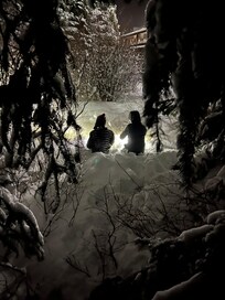 3 minute walk to gondola and wooded areas with trails! Great evening walk with headlamps !