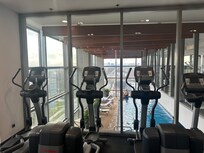 The gym view.