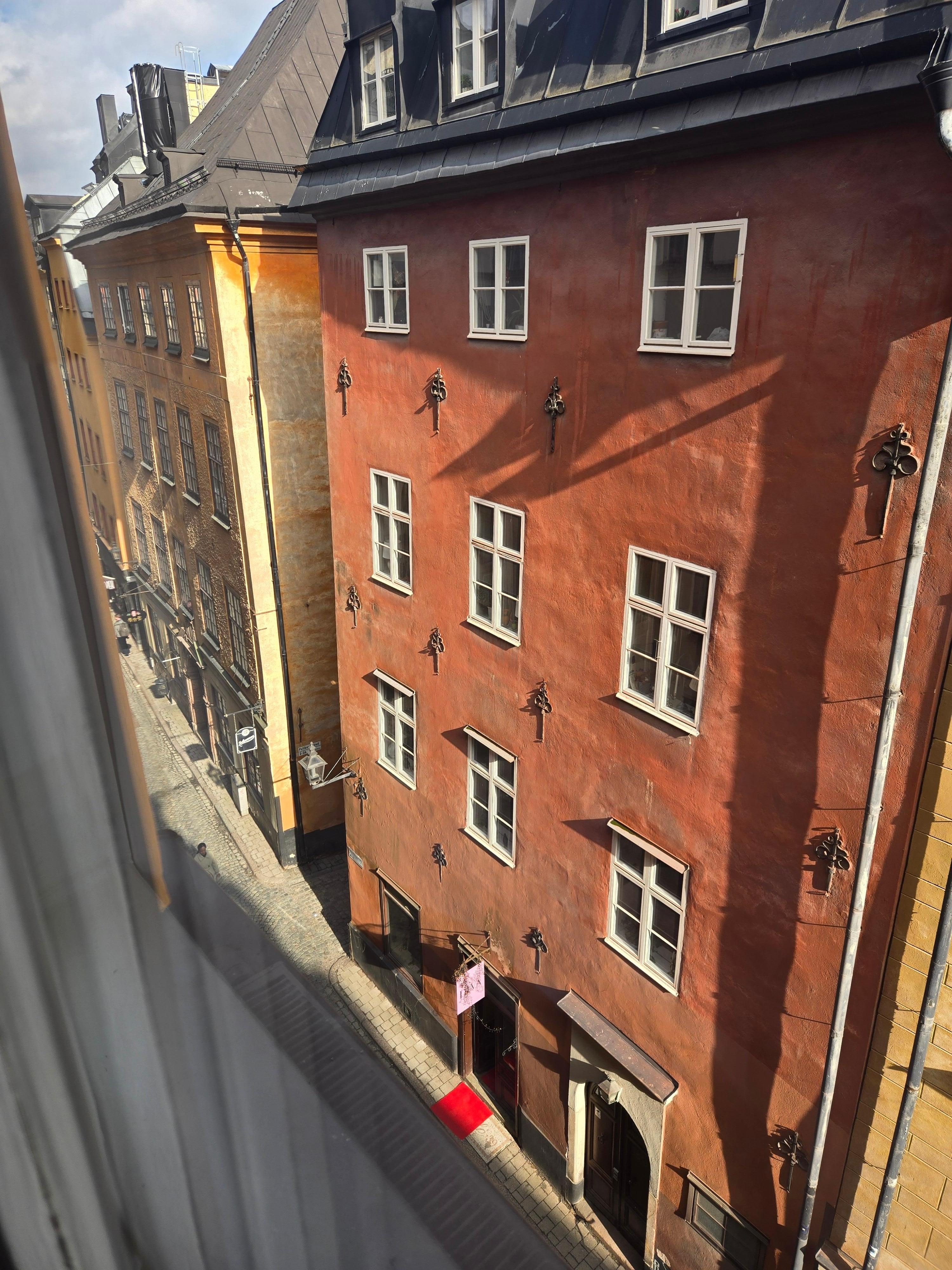 View from the 4th floor looking out to the front of the building.