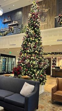 Beautiful Christmas tree in the lobby.