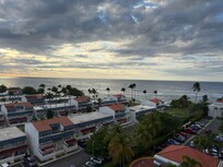 View of beach from our room. More like view of neighborhood…