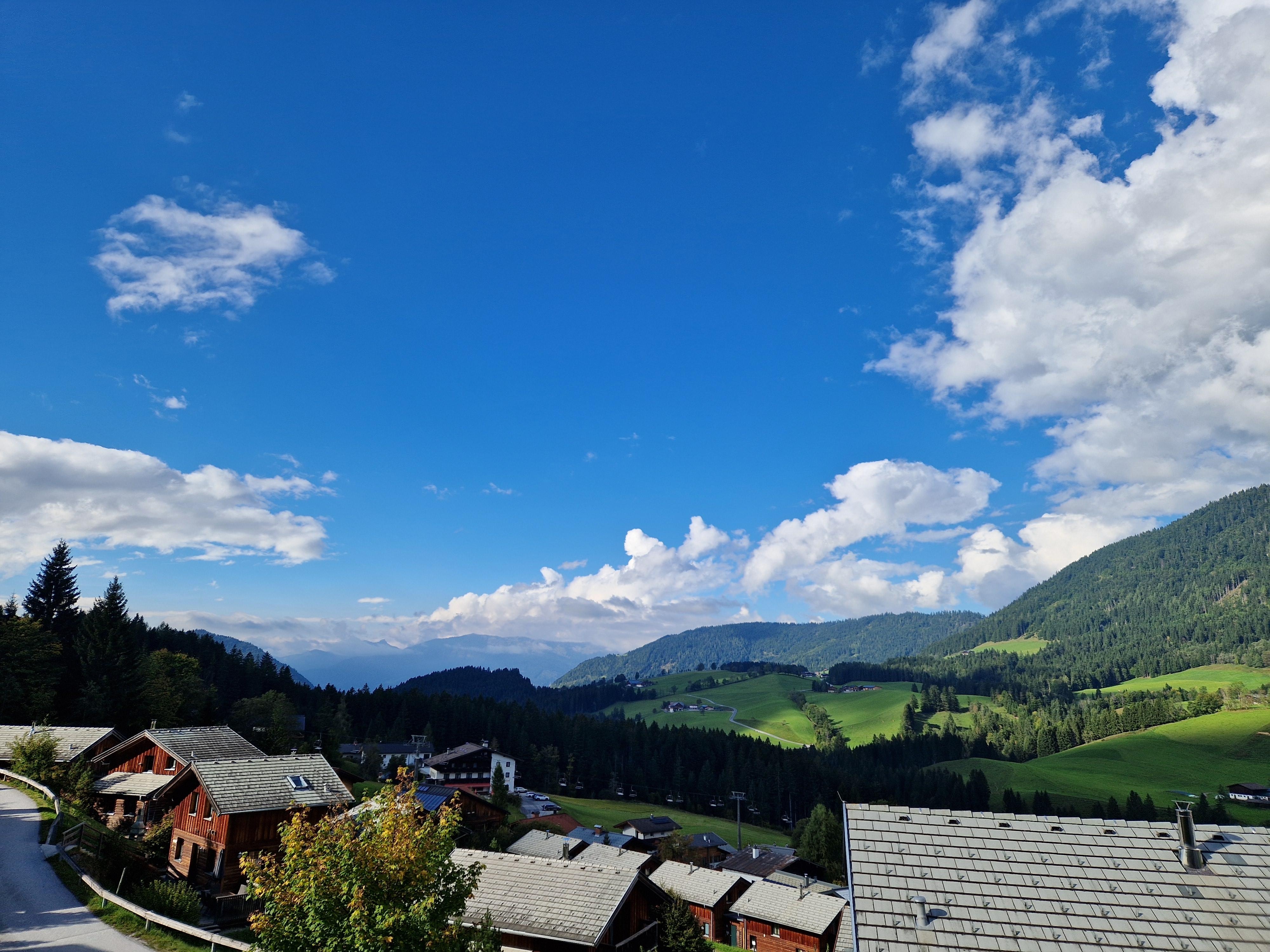Blick von der Terrasse des Hauses 