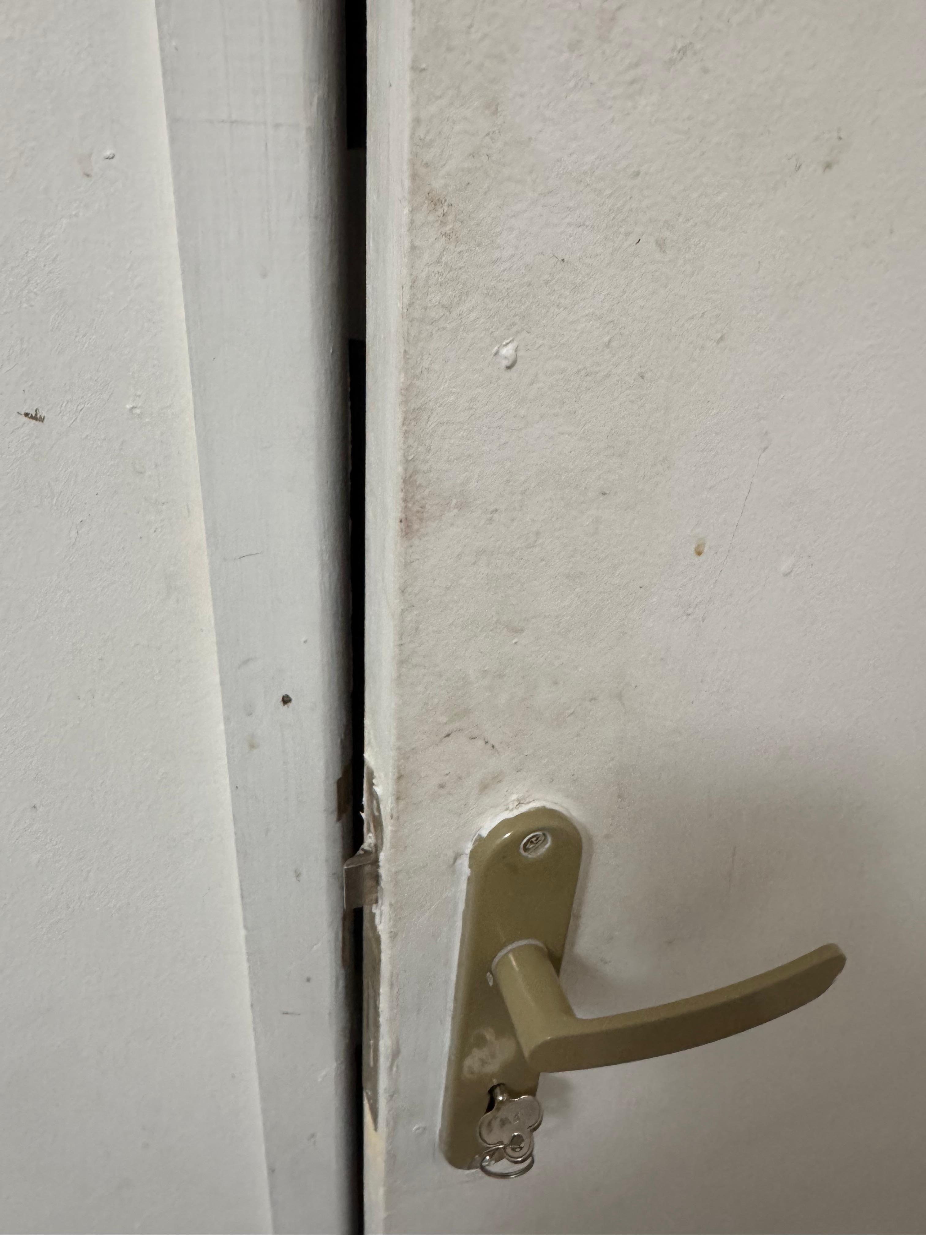 Very dirty edge of door