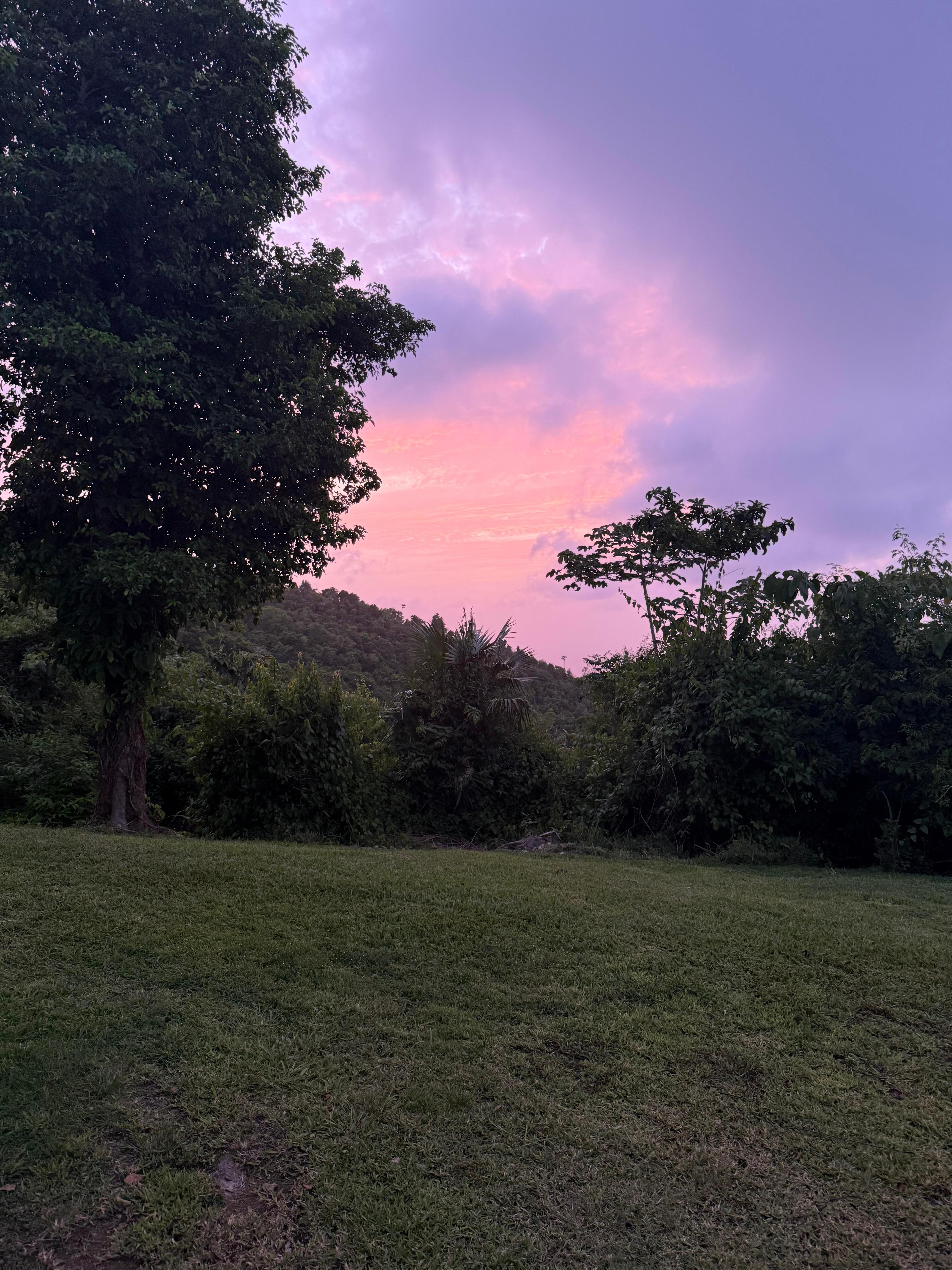 Sunset from front of house
