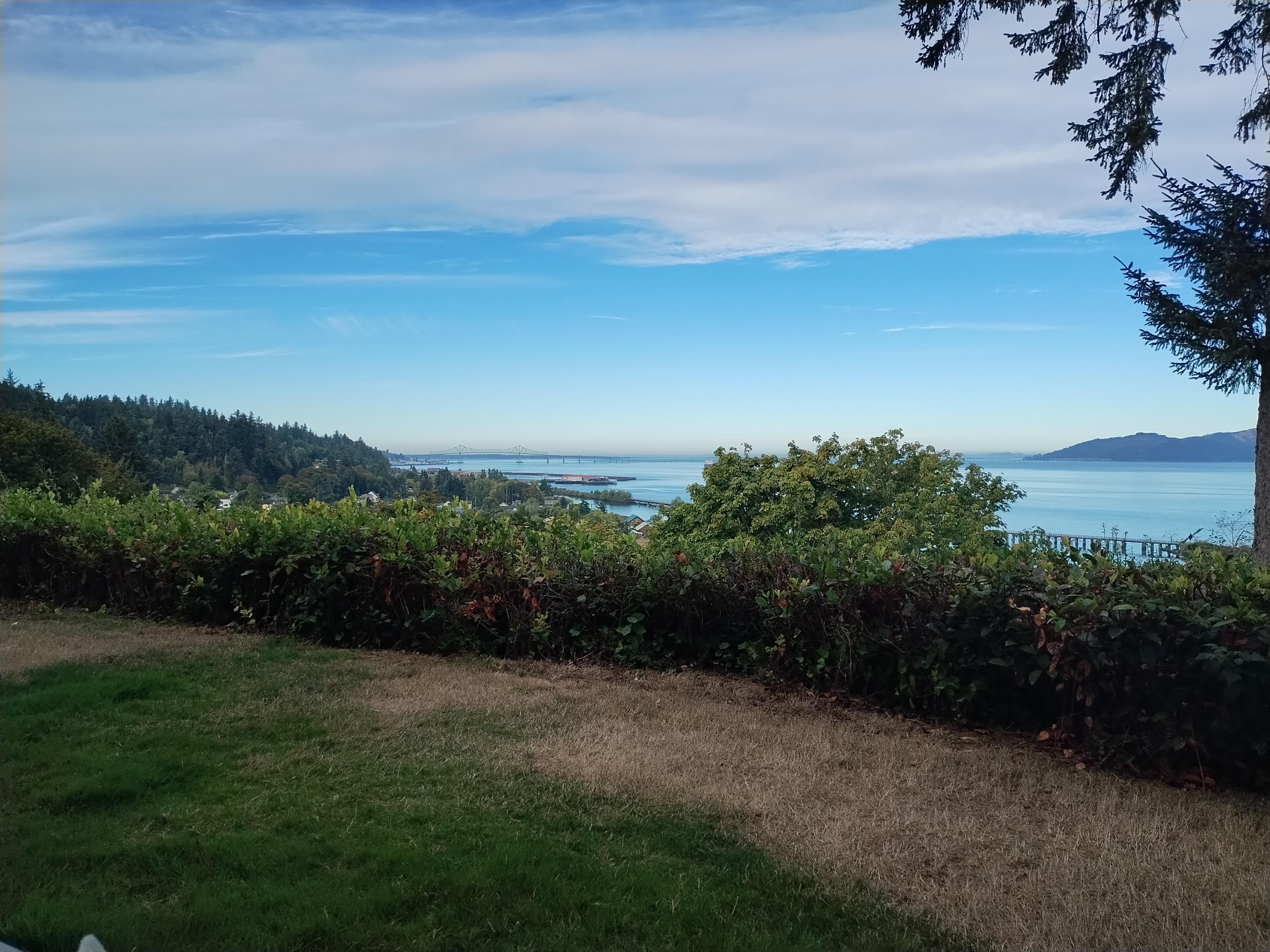 View from patio outside room