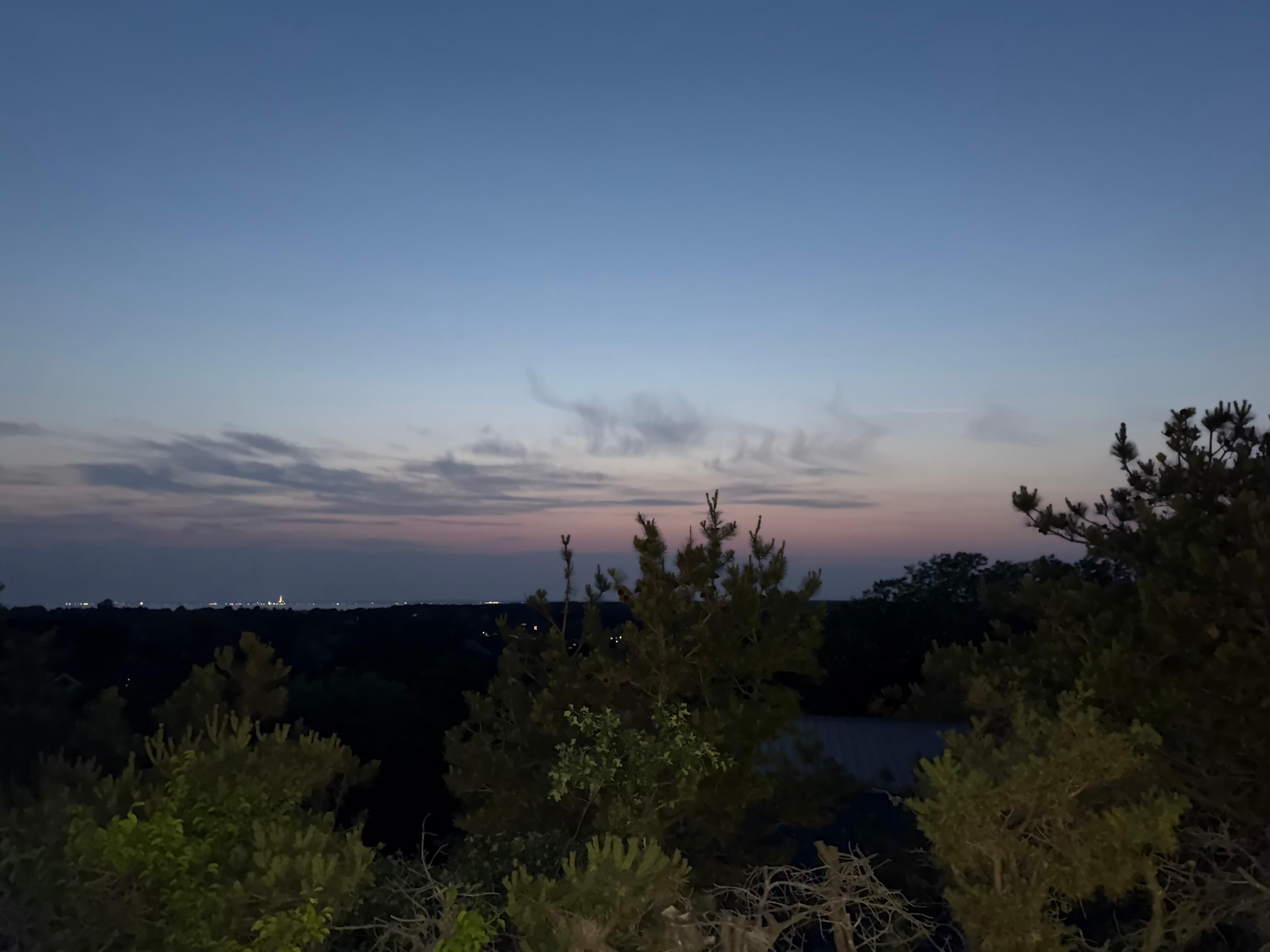 View from the balcony at night