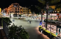 View from the balcony in the evening