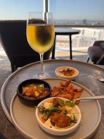 Some canapés and a cider for Happy Hour(s). Super staff there too!