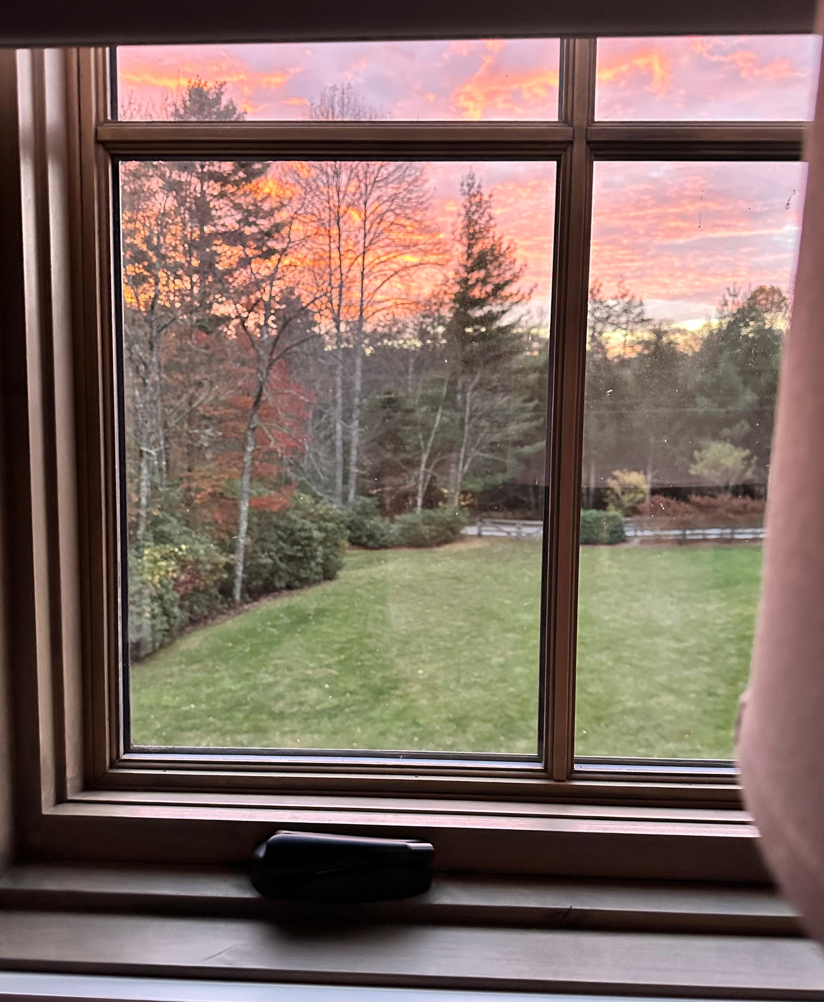 Morning light from master bedroom. 