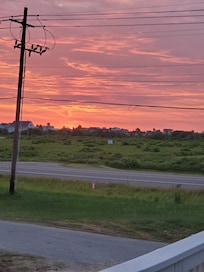 Sunset from the beachhouse deck