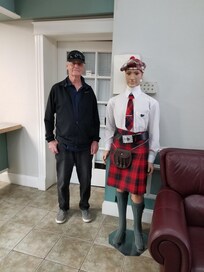 Love ttthgeee Scottish theme! Check out the huge sword mounted on a tartan background above the Check-in desk.