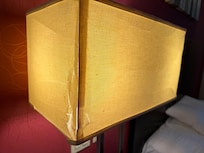 Cracked bedside lamp shade