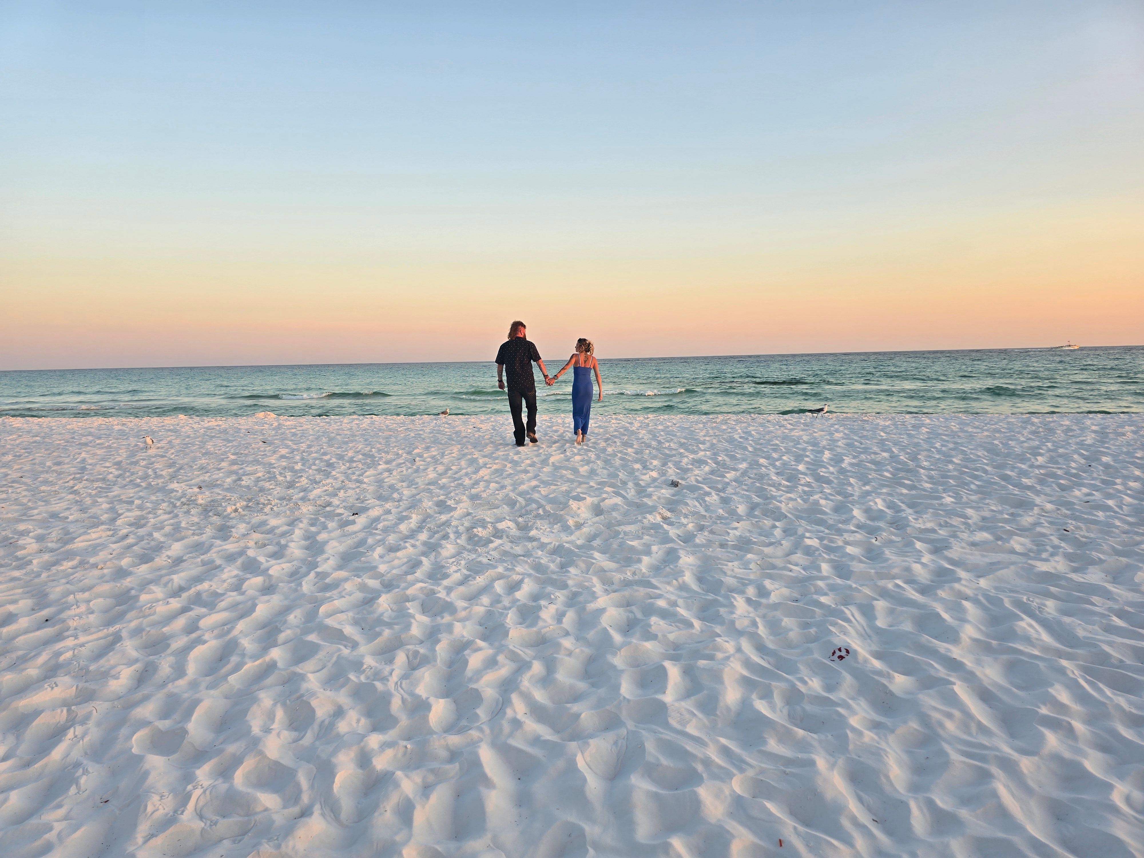 The Beautiful White Sand Beach after Umbrellas are down in the evenings, Breathe takung!
