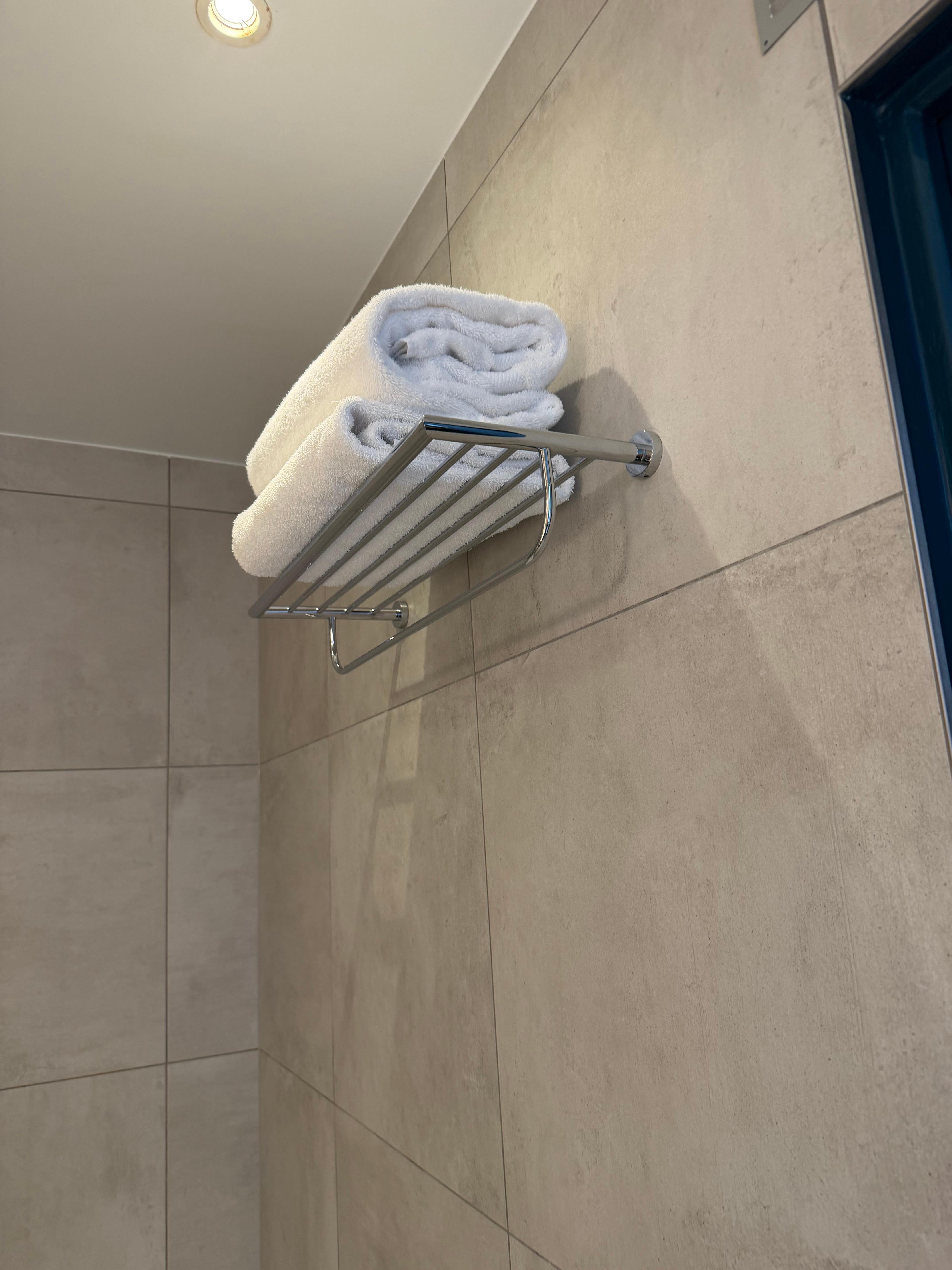 Towels were almost too high to reach