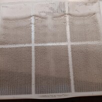Dirty air filter after I cleaned it - from bedroom unit