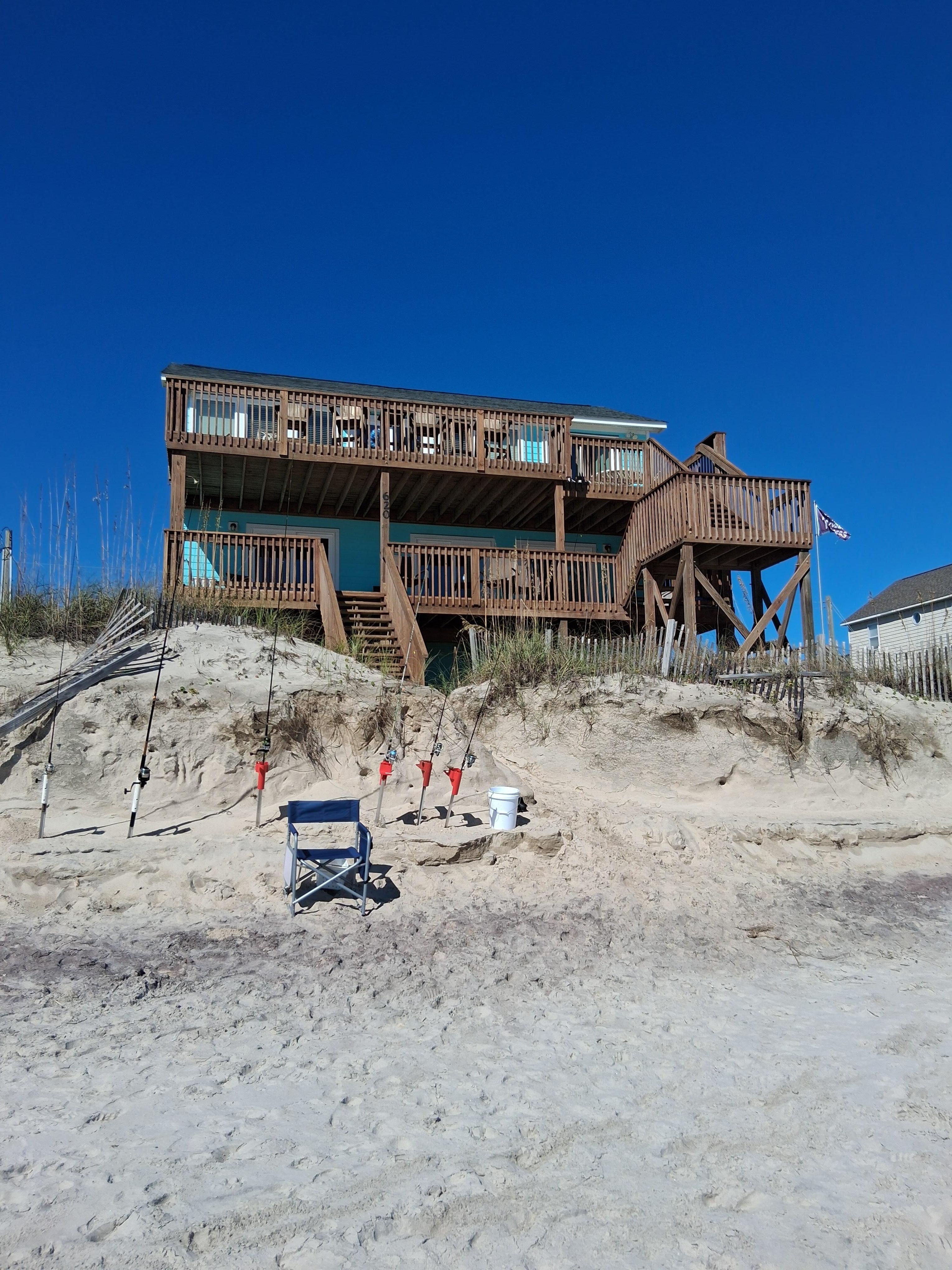 View from beach front at the property.  