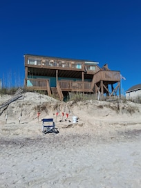 View from beach front at the property.