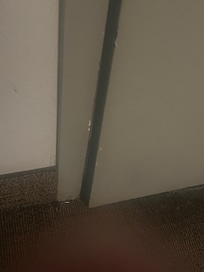 Can see door wouldn’t close. Locking was difficult