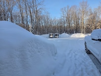 Huge parking and loading area.