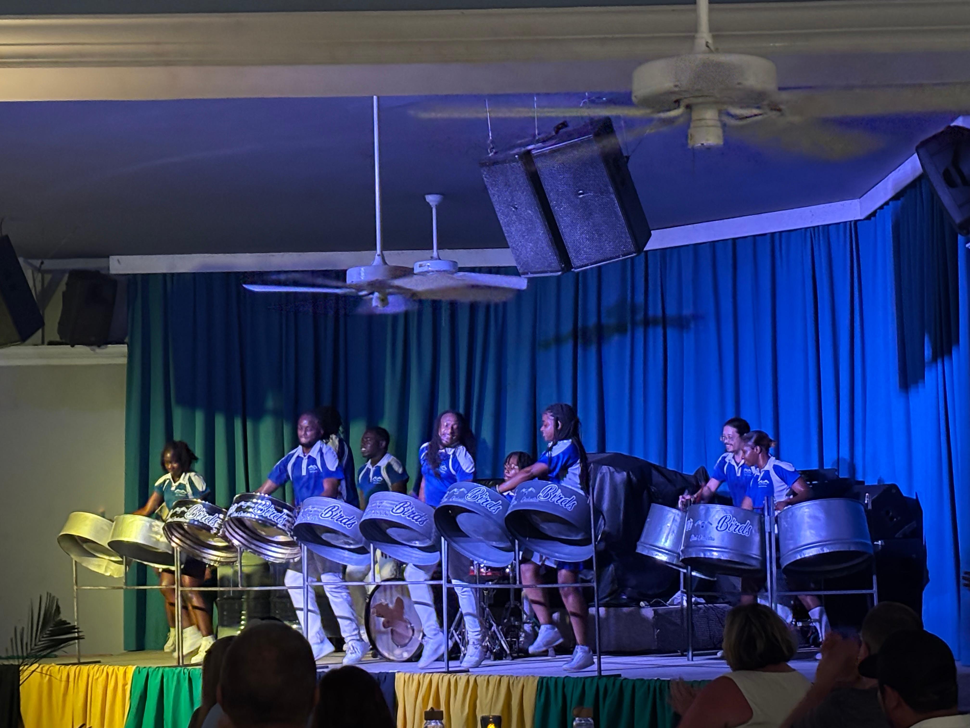 Evening entertainment steel drum band