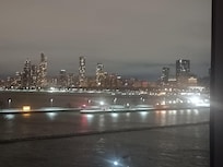 Beautiful view of the city from the hotel room.