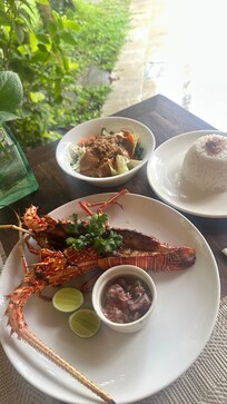 Lobster at the restaurant