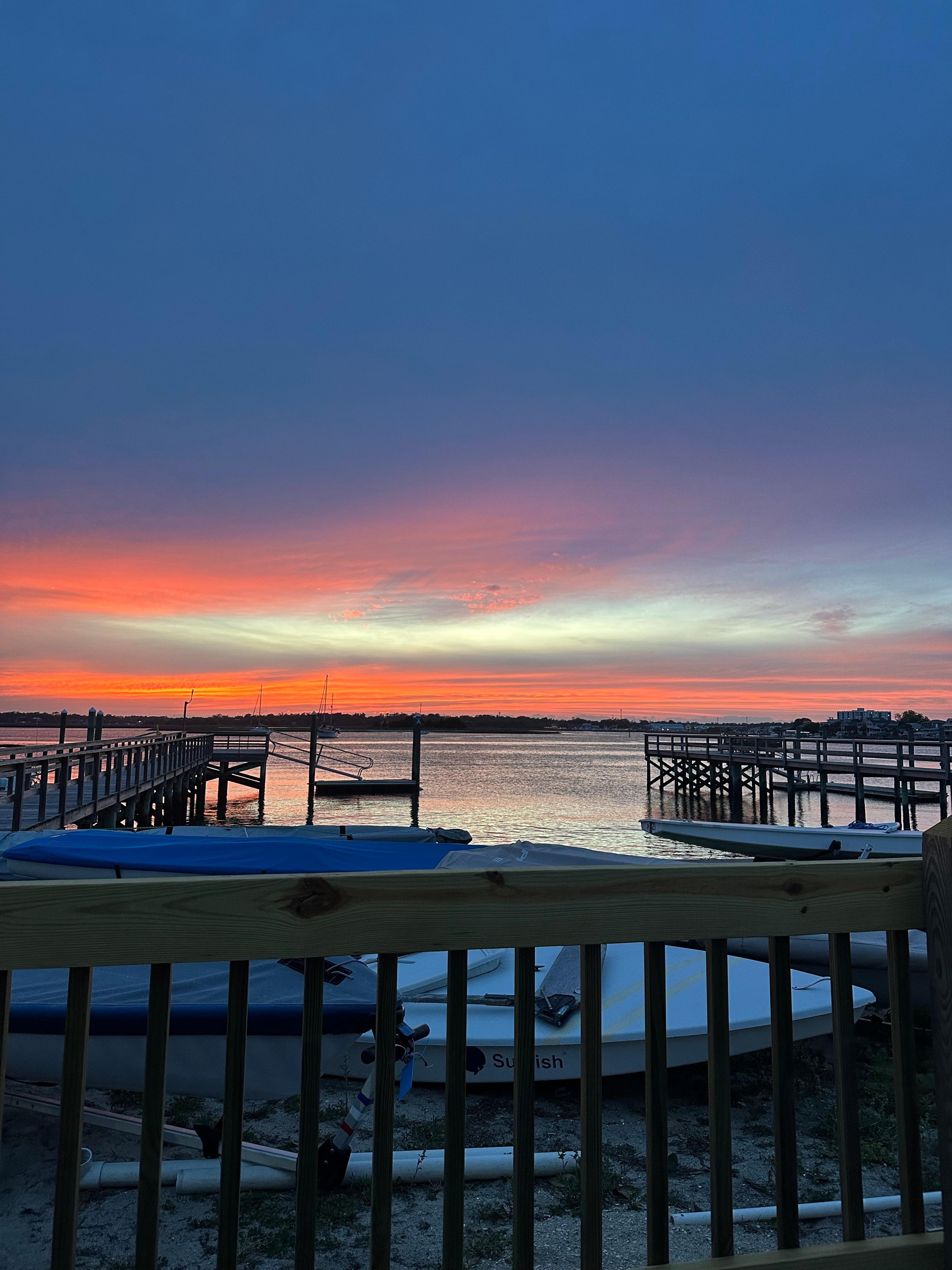 Dramatic Sunset over the harbor