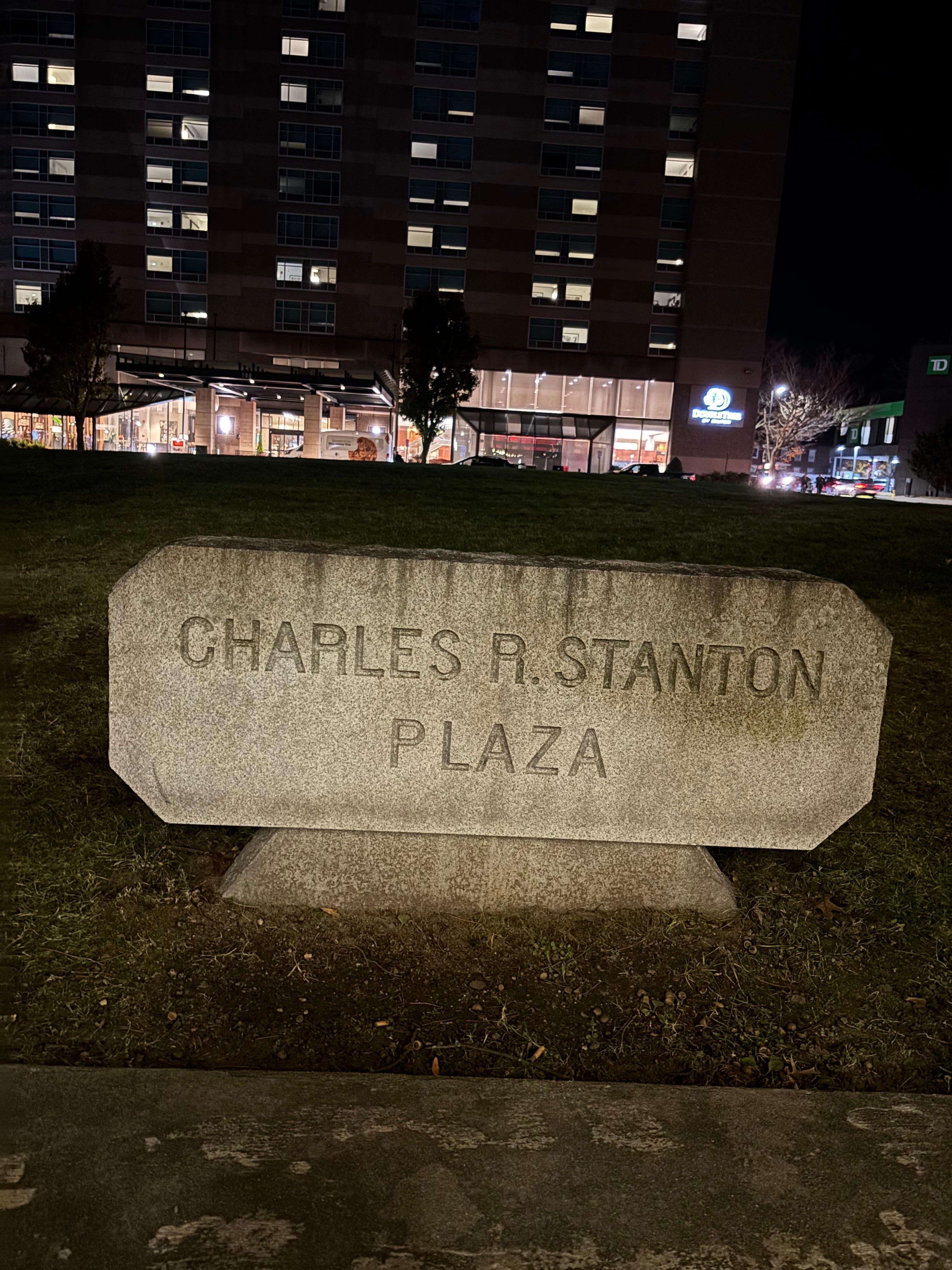 Plaza in front of DoubleTree hotel 