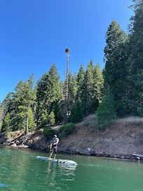 Scenic paddle boarding experience.
