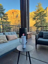 Outdoor lounging area that I loved!