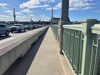 It was so fun to be so close we could walk over the bridge