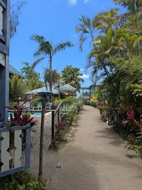The walkway to the beach