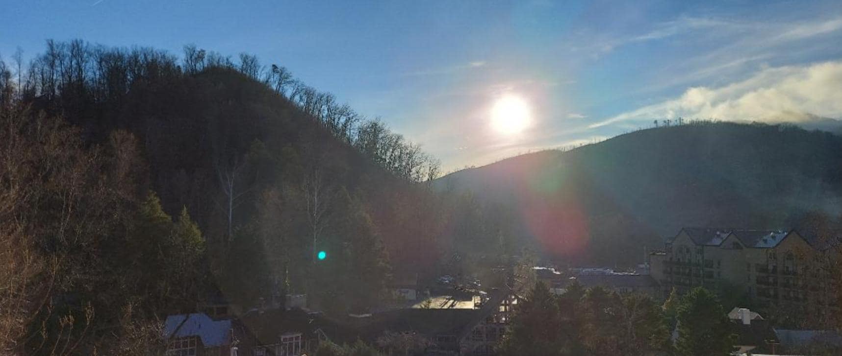 Sunset view from balcony