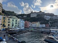 Marina Grande. The apartment is the yellow building and the veranda is top row middle