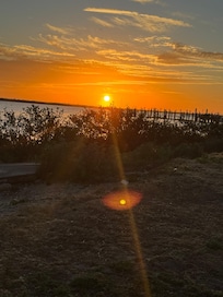 Morning sunrise down the road