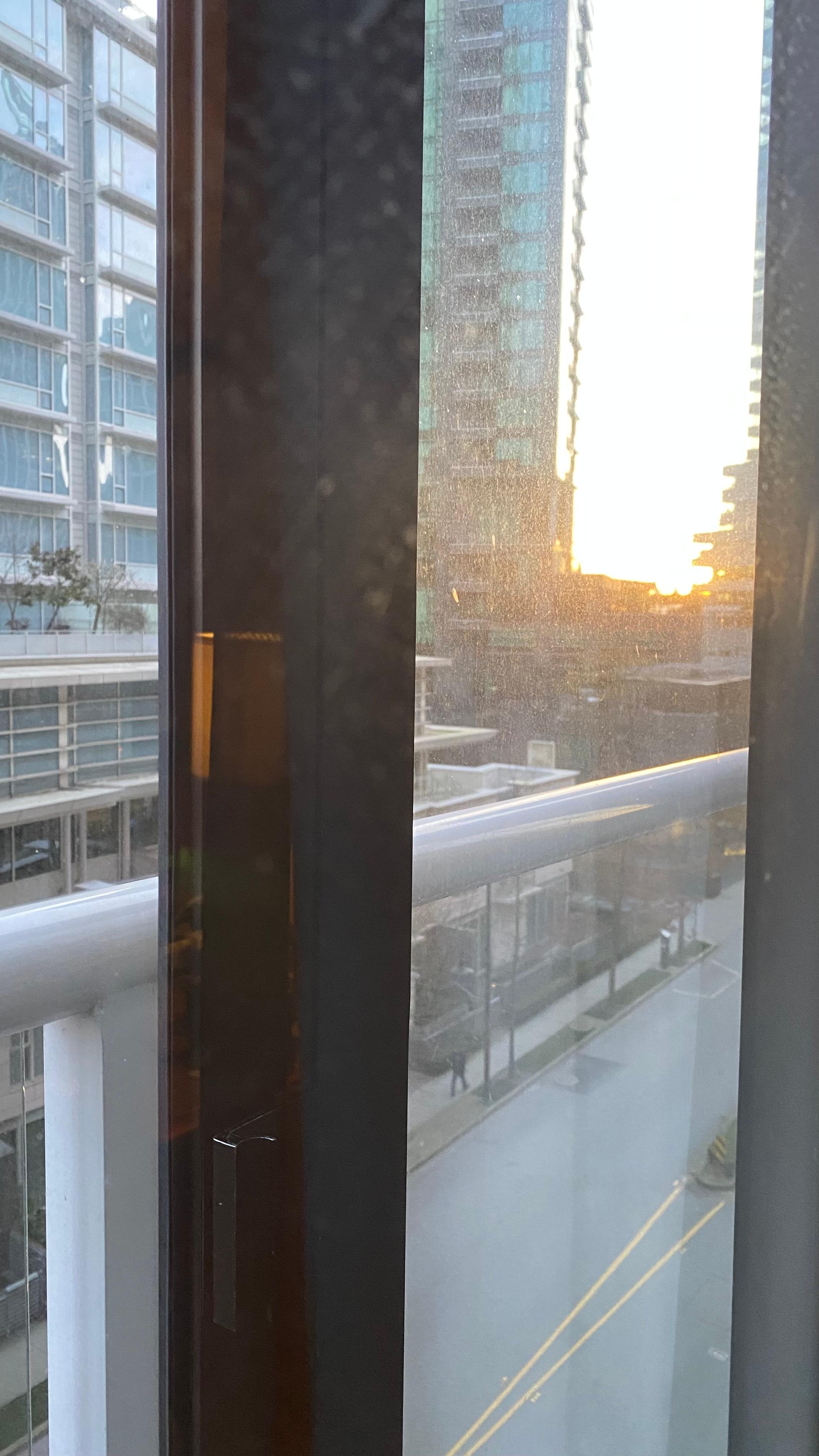 If you look to the side (not looking straight to the front), there are buildings blocking the view.