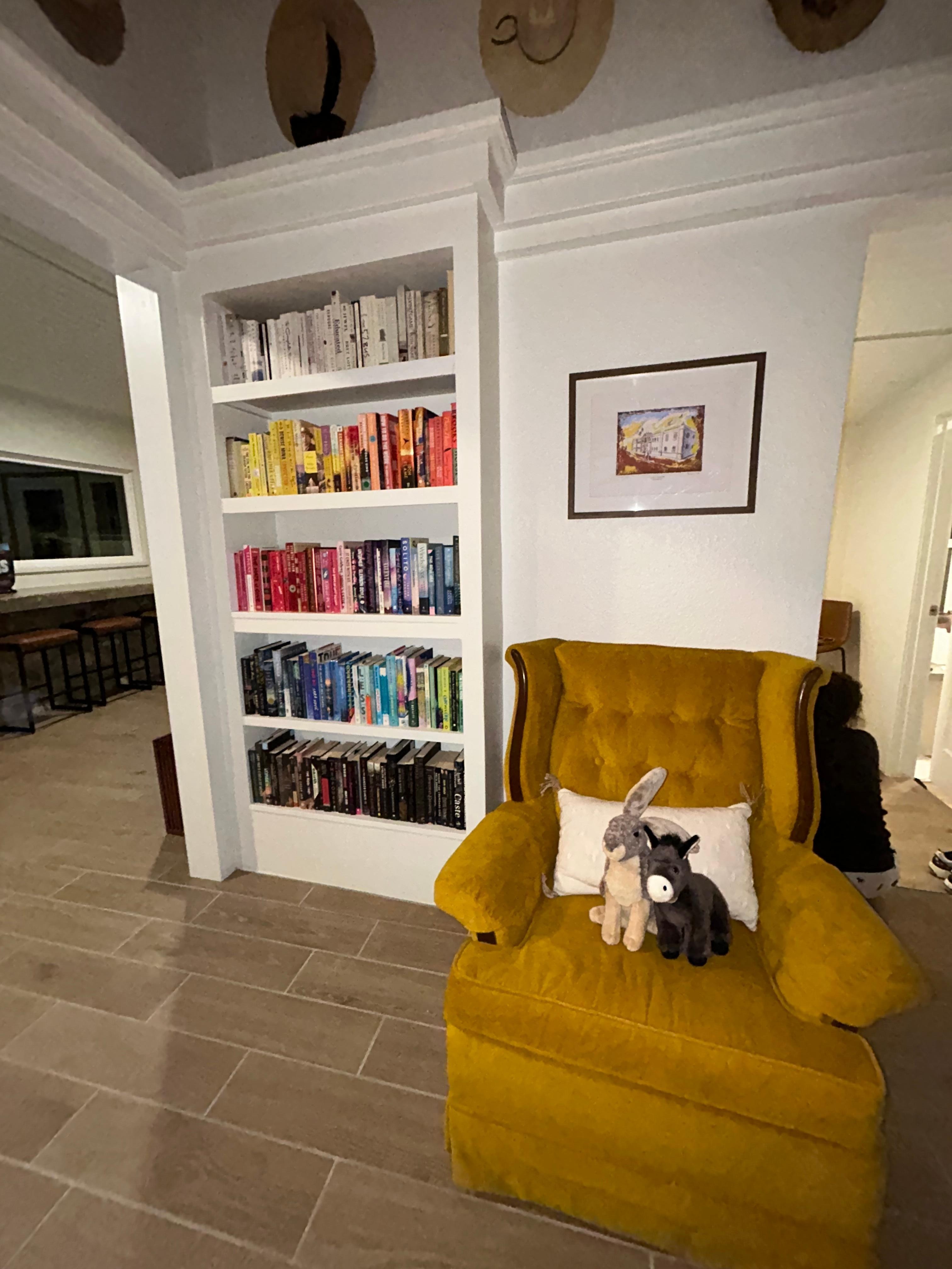 Loved this cozy, colorful reading nook