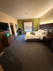 Soft king size bed spacious room