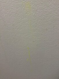Mystery splatter on the wall